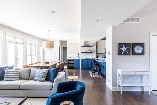 Living, Dining and Kitchen open concept