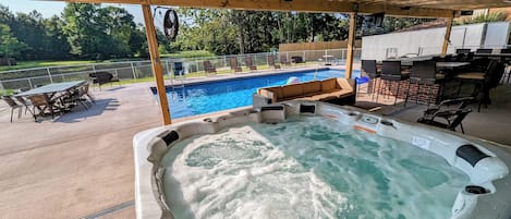 Hot Tub is $125+tax to add; It is completely cleaned between stays.