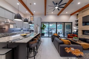 Living and Kitchen Combined - Walker Luxury Vacation Rentals