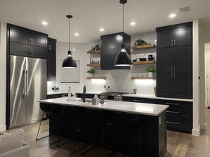 Kitchen with island seating for 4.