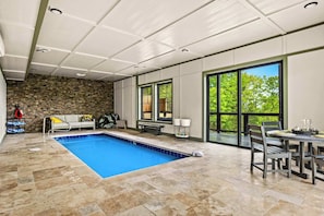  Dive into relaxation in the indoor heated pool with a cozy chillout area and added safety locks—featuring a brand-new heater installed in March 2025!