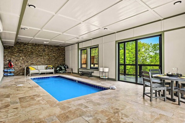 Dive into relaxation in the indoor pool, perfect for year-round enjoyment.