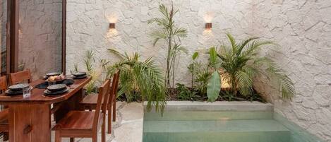  Enjoy the tranquility of nature in your own private pool surrounded by greenery & private outdoor dining