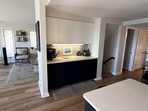 Beverage bar - coffee provided in both k-cups and ground