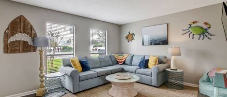 Sunshine and Serenity Abound - Relax and Recharge in Your Beachy Living Area