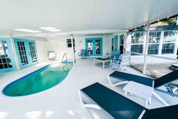 Completely Covered Swimming Pool w/ Lounging Chairs & Pool Toys(not pictured)