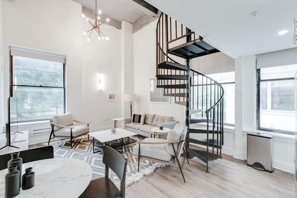 Light-filled and cozy living area