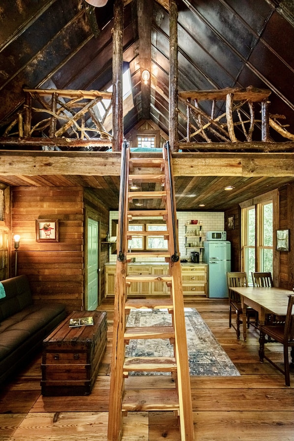 Built from loads of reclaimed materials, this gorgeous space soars.