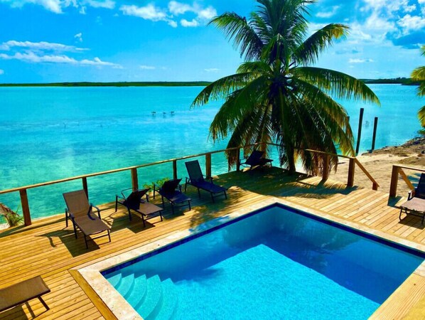 The large wrap around deck provides the perfect place to gather and relax 