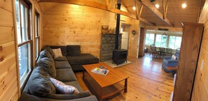 Living room with gas fireplace