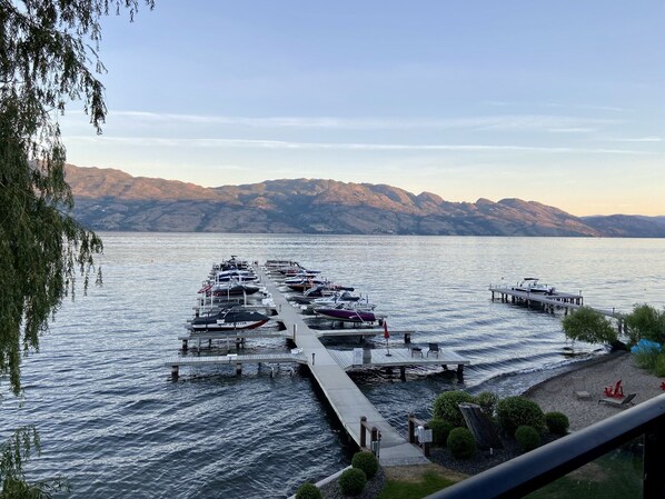 View from the deck. The property directly faces the lake.