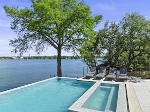 Negative Edge Swimming Pool with Incredible Lake Views