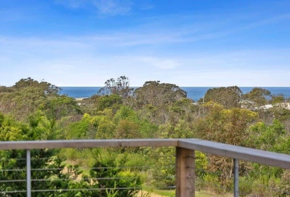 Valley to Sea Coastal Getaway offers an unparalleled escape in Torquay with sweeping views from the valley to the ocean