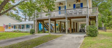 Oak Island Vacation Rental | 2BR | 2BA | 1,080 Sq Ft | Stairs Required