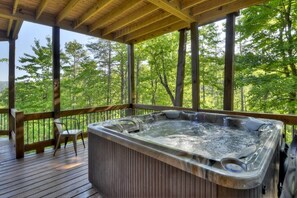 Soak your worries away in the hot tub