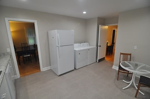 Kitchen includes full refrigerator, dishwasher and washer/dryer for your convenience.