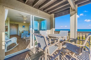 Seating for 4 on spectacular balcony.