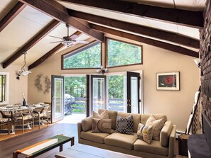 Kick back and enjoy the large Living & Dining Great Room with high ceilings