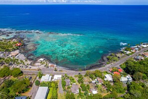 Kahalu'u Bay is right across the street!