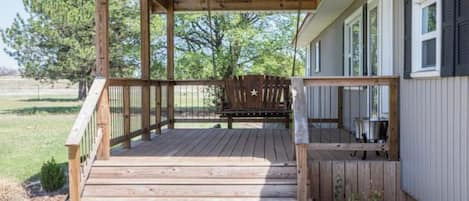 Relax on the front porch swing!