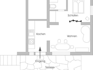 Grundriss der Ferienwohnung