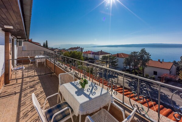 Terrace. Terrace with sea view