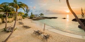 Incredible sunsets on the beach.