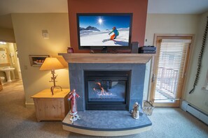 Unwind with the gas fireplace