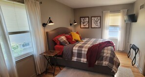 First Bedroom, view 1.  Queen bed.