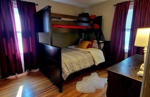 Second Bedroom, view 1.  Bunk bed with full and twin.