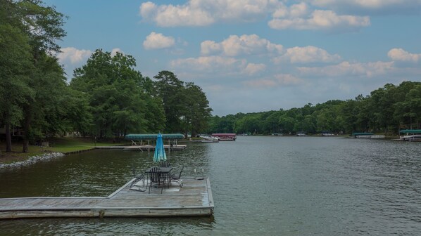 View from dock (in low traffic cove) towards open water