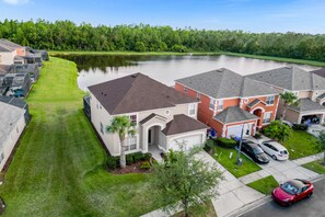 Two story, lake view villa, with private pool and spa. 