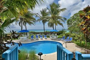 Quick access to the pool and gardens and beach beyond