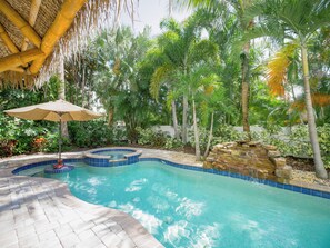 Secluded Private Pool with Waterfall