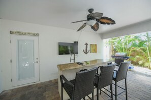 Outdoor Bar and TV