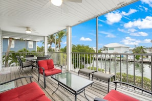 Large Screened Porch with Canal Views
