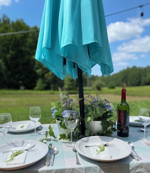 Enjoy a meal outside and relax