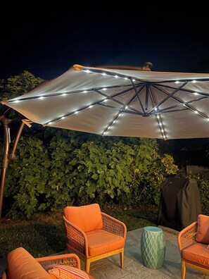 back yard light up umbrella
