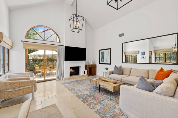 Living Room has Access to Back Patio