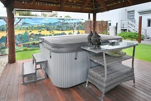Spa and outdoor entertainment area