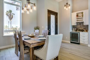 Dining Area | Dry Bar w/ Wine/Beverage Fridge