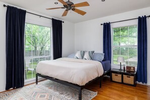 Master bedroom, with a large King bed 