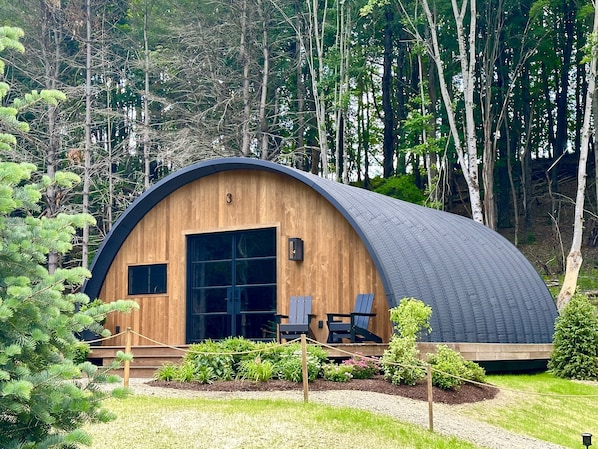 Wellness Hut #3. We have 3 Wellness Huts in total, all the same except for the interior artwork.