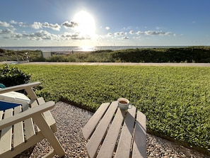 Morning view of the ocean from the patio.