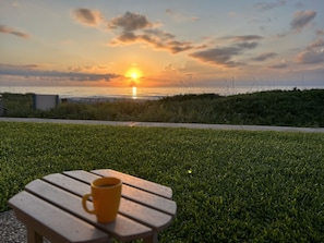 Enjoy your morning coffee while taking in the breathtaking sunrise.