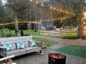 Firepit.  We supply firewood.
