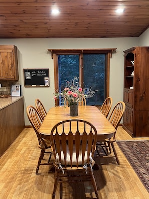 Indoor dining area.