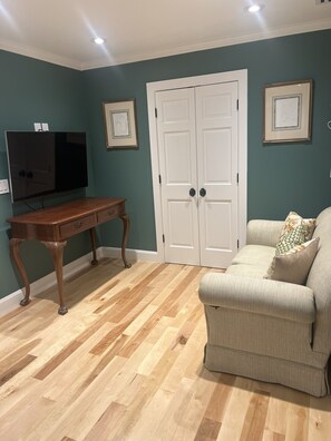 First Floor Suite Sitting Area and Closet with Safe 