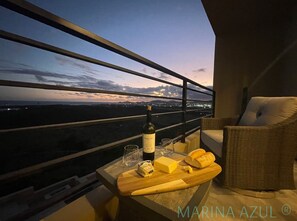 Sunset views from the terrace.