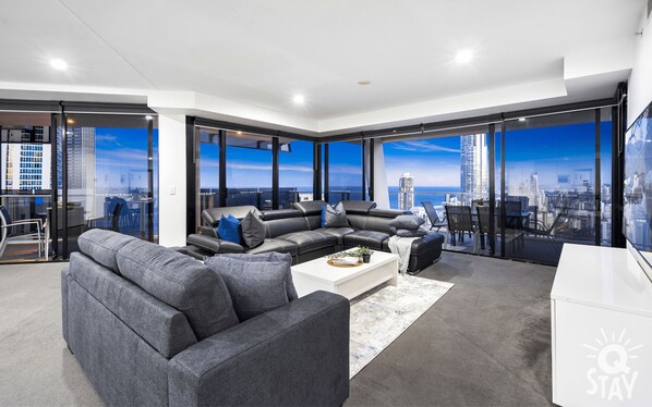 Cozy living room for the guests to relax